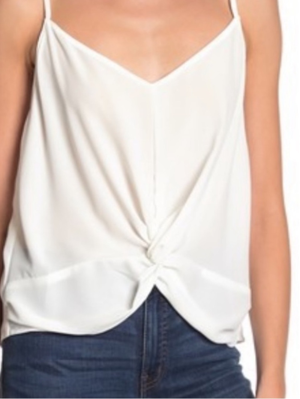 NWT💕Express Satin Twist Front Hi-Low Cami Tank Top | Sz M